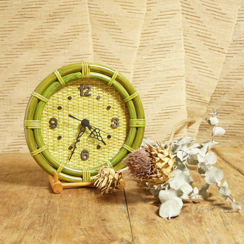 ラタン ウォールクロック（壁掛け時計）【丸型】 掛け時計・置き時計