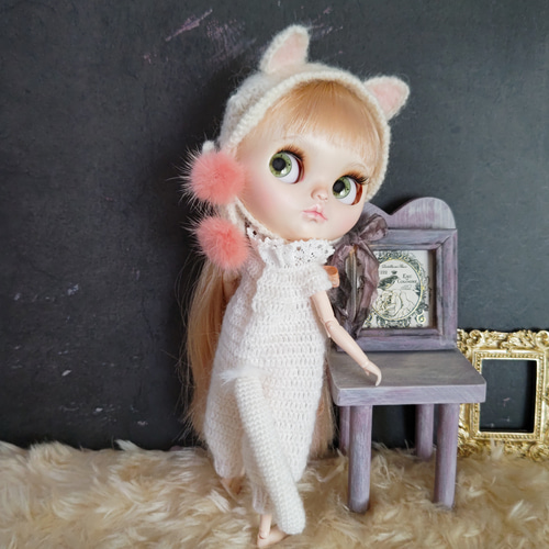ネオブライス✤猫にゃんロンパースと猫耳ヘッドドレス その他人形