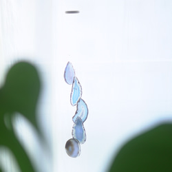 ｱｹﾞｰﾄ ﾋｰﾘﾝｸﾞﾁｬｲﾑ - Blue Dream 03 / 天然石瑪瑙風鈴 メノウ風鈴 2枚目の画像