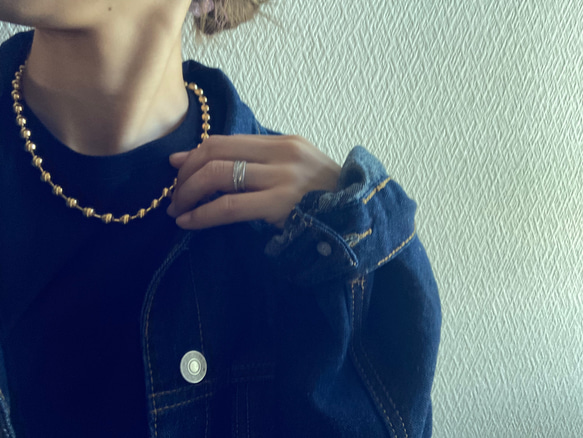 ー8ミリボールチェーンネックレスー　ボールチェーン　ボールチェーンネックレス　サージカルステンレス　チェーンネックレス 3枚目の画像