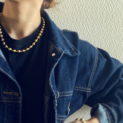 ー8ミリボールチェーンネックレスー　ボールチェーン　ボールチェーンネックレス　サージカルステンレス　チェーンネックレス 15枚目の画像