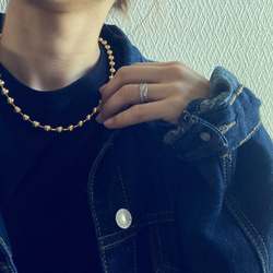 ー8ミリボールチェーンネックレスー　ボールチェーン　ボールチェーンネックレス　サージカルステンレス　チェーンネックレス 2枚目の画像