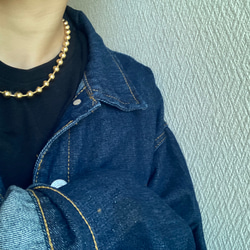 ー8ミリボールチェーンネックレスー　ボールチェーン　ボールチェーンネックレス　サージカルステンレス　チェーンネックレス 4枚目の画像