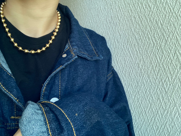 ー8ミリボールチェーンネックレスー　ボールチェーン　ボールチェーンネックレス　サージカルステンレス　チェーンネックレス 4枚目の画像