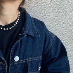 ー8ミリボールチェーンネックレスー　ボールチェーン　ボールチェーンネックレス　サージカルステンレス　チェーンネックレス 8枚目の画像