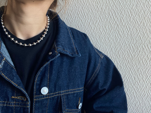 ー8ミリボールチェーンネックレスー　ボールチェーン　ボールチェーンネックレス　サージカルステンレス　チェーンネックレス 8枚目の画像