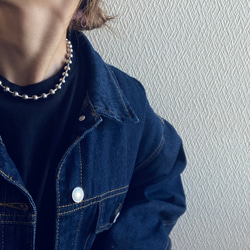 ー8ミリボールチェーンネックレスー　ボールチェーン　ボールチェーンネックレス　サージカルステンレス　チェーンネックレス 9枚目の画像