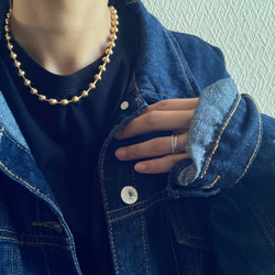 ー8ミリボールチェーンネックレスー　ボールチェーン　ボールチェーンネックレス　サージカルステンレス　チェーンネックレス 5枚目の画像