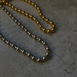 ー8ミリボールチェーンネックレスー　ボールチェーン　ボールチェーンネックレス　サージカルステンレス　チェーンネックレス 12枚目の画像