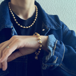 ー8ミリボールチェーンネックレスー　ボールチェーン　ボールチェーンネックレス　サージカルステンレス　チェーンネックレス 6枚目の画像