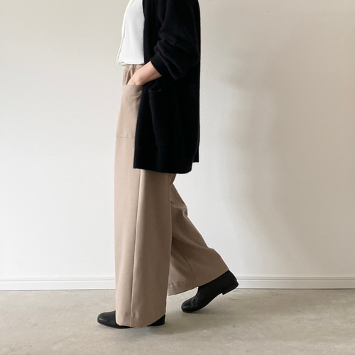 非常に高い品質 KAPITALベージュ ワイドパンツ 黒いボタン
