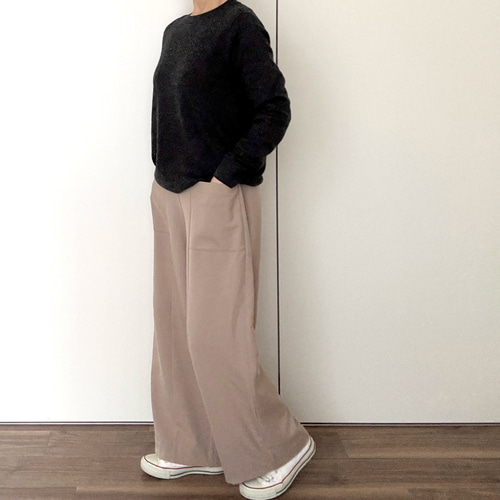 非常に高い品質 KAPITALベージュ ワイドパンツ 黒いボタン