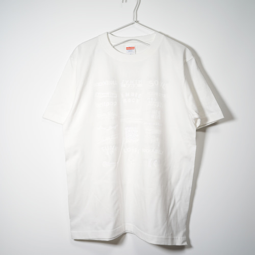 超希少　ラコントル　半袖Tシャツ　ロゴひプリント　木板画　綿100% 白T 超希少 ラコントル 半袖Tシャツ ロゴひプリント 木板画 綿100% 白T