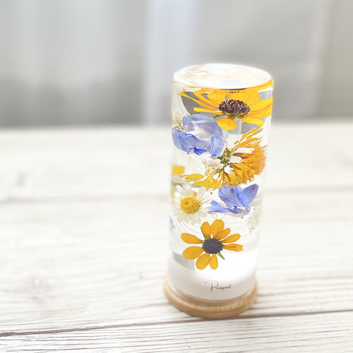 No.341 猫のキーホルダー♡ブルー系✨固まるハーバリウム2個set ペア