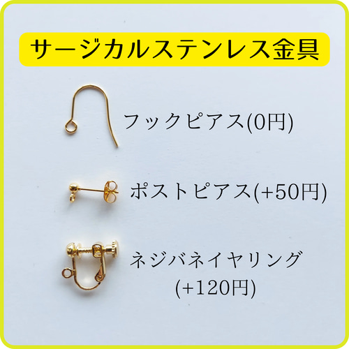 ピアス or イヤリング 変更可】【マットオレンジカボチャ ピアス 