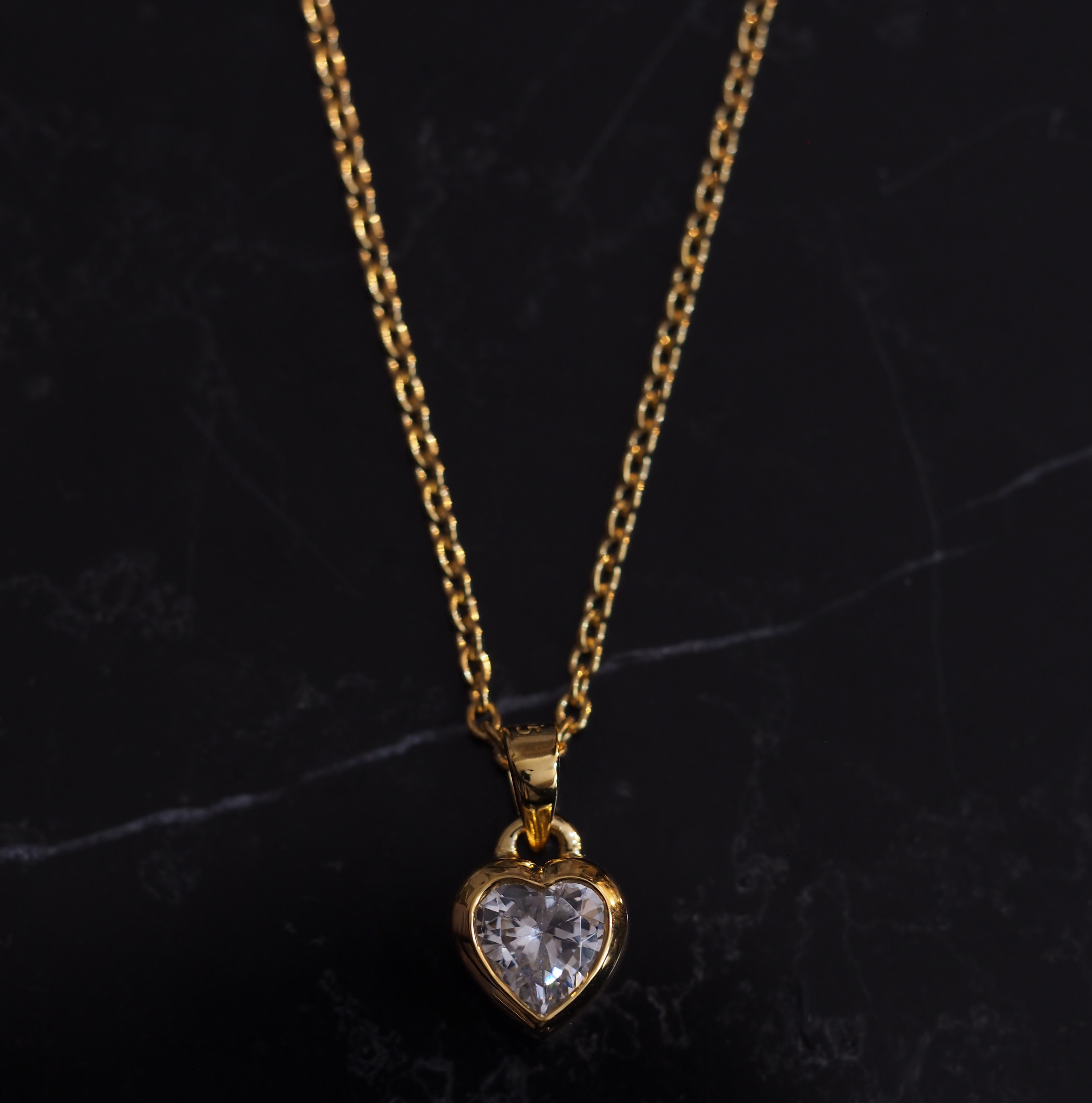 Heart Cocktail Gold Necklace