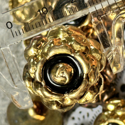 i65109【25mm 4pcs】復古凡爾賽玫瑰花鈕扣 vintage gold button 第4張的照片