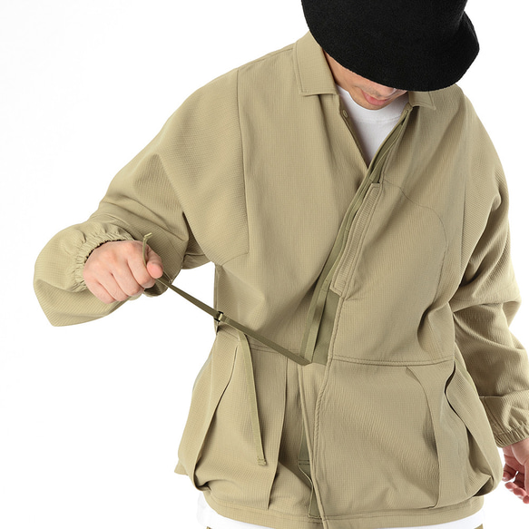 TMCAZ Detachable Jinbei Jacket[Khaki]可拆卸衣袖甚平夾克 第2張的照片