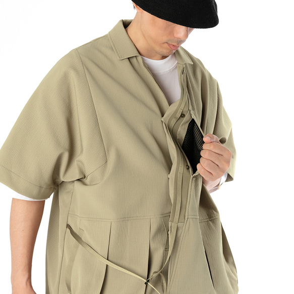 TMCAZ Detachable Jinbei Jacket[Khaki]可拆卸衣袖甚平夾克 第4張的照片