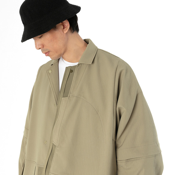 TMCAZ Detachable Jinbei Jacket[Khaki]可拆卸衣袖甚平夾克 第7張的照片