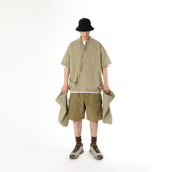 TMCAZ Detachable Jinbei Jacket[Khaki]可拆卸衣袖甚平夾克 第13張的照片