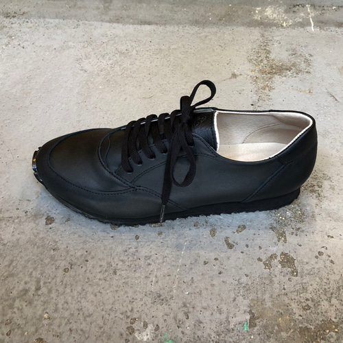 [美品]D&G　スニーカー　オールレザー　本革　ブラック 本革レザースニーカー | Wide Range