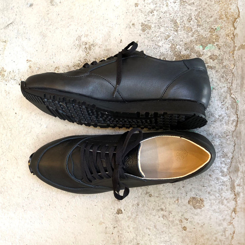 [美品]D&G　スニーカー　オールレザー　本革　ブラック bddb438539effb2cf28bcfc557eb02