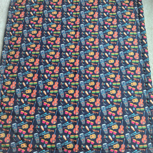 大きめ花柄パッチワーク、楽器のひざ掛け、お昼寝ブランケット その他