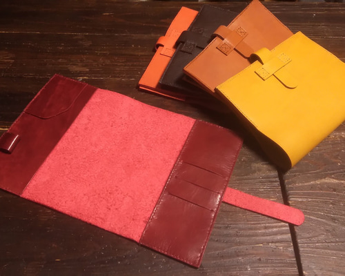 レザー 手帳カバー B6サイズ用 ベルト有り 手帳カバー 西あまね