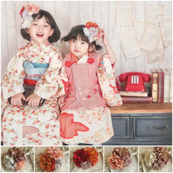 4color)和装ブーケヘッドドレス 】ヘッドドレス フラワー 七五三