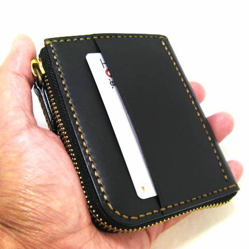 美品✨ディーゼル コンパクトウォレット メタルロゴ L字ファスナー レザー 黒 栃木レザー メンズ レディース 財布 ウォレット L字ファスナー