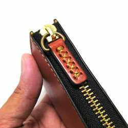 栃木レザー メンズ レディース 財布 ウォレット L字ファスナー コンパクト 小さい ミニ 本革 レザー ハンドメイド 3枚目の画像