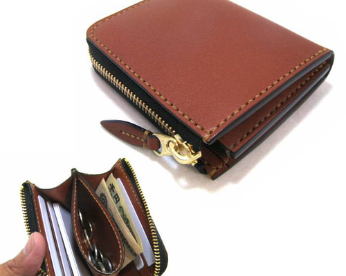 L字ファスナー財布 スタッズ財布 コンパクト 栃木レザー 小銭入れ メンズ f4e43f1a81abb44648654fe844309c