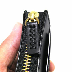 栃木レザー メンズ レディース 財布 ウォレット L字ファスナー コンパクト 小さい ミニ 本革 レザー ハンドメイド 3枚目の画像