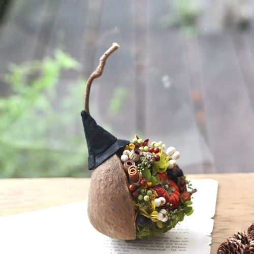 ☆ブッダナッツハロウィンアレンジ☆幸せを呼ぶ木の実 ハロウィン