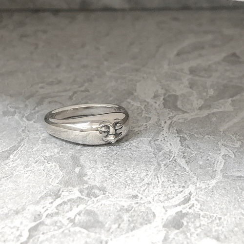 NO.6 MOM ～シルバー925＊銀ゆび村『 顔る月型甲丸 』 ～ 指輪・リング