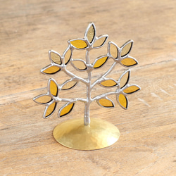 黄金色の木　（真鍮ベース・ステンドグラス） 5枚目の画像