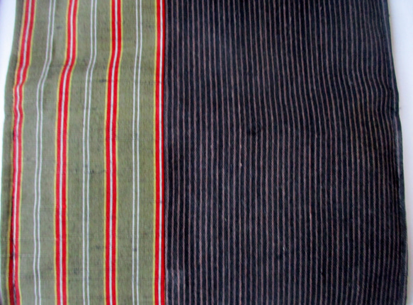 ７３２７　縞柄の着物で作った和風財布・ポーチ　＃送料無料 10枚目の画像