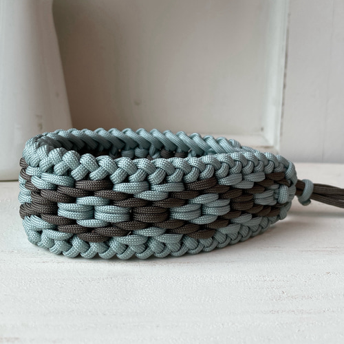 ハーフチョーク ダイヤモンド】パラコード 首輪 チョーカー 幅広 犬