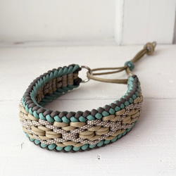 ハーフチョーク ダイヤモンド】パラコード 首輪 チョーカー 幅広 犬