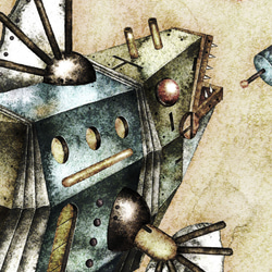 『機械仕掛けのシーラカンス』A3ノビの大判アートポスター 2枚目の画像