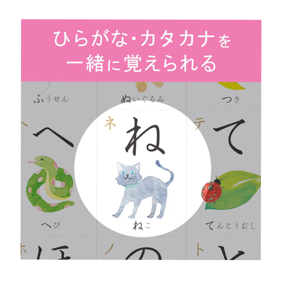 お風呂で知育_あいうえおポスター（教科書と同じ明朝体） 5枚目の画像