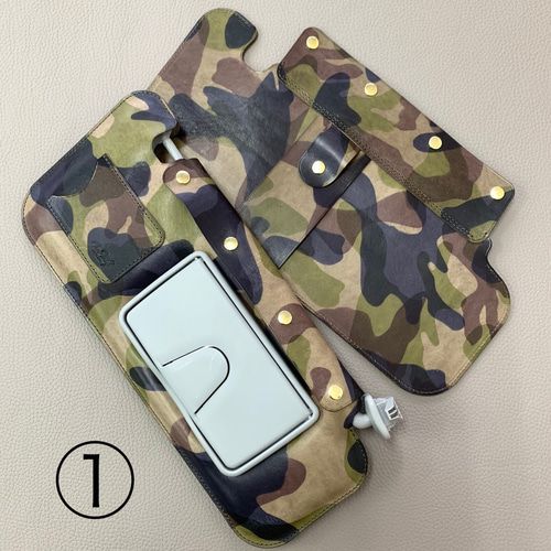 新型ジムニー JB64 JB74用 イタリアンレザー サンバイザーカバー（迷彩