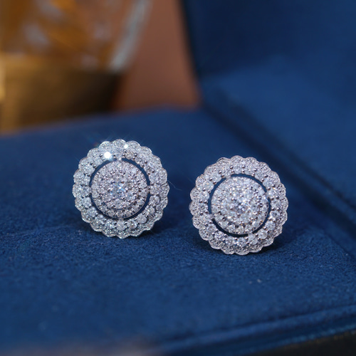 天然ダイヤモンドピアス1ct k18 ピアス(スタッド・一粒) パール ... 天然ダイヤモンドピアス1ct k18
