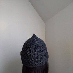︎︎◌おとなのどんぐり帽子︎︎︎︎◌チャコールグレー◌ニット帽︎︎◌秋冬︎︎◌ 2枚目の画像