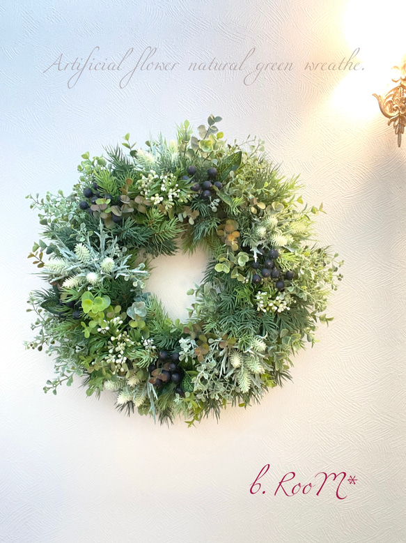 ‼︎ SALE ‼︎  natural green wreathe ❁︎ 1枚目の画像