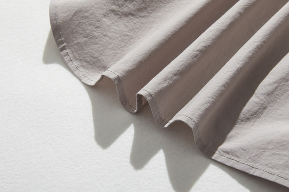 ラフな大人の着こなし　長袖シャツ　コットン100％　ライトグレー　230901-2 11枚目の画像