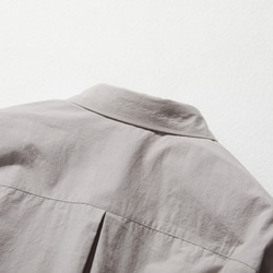 ラフな大人の着こなし　長袖シャツ　コットン100％　ライトグレー　230901-2 9枚目の画像