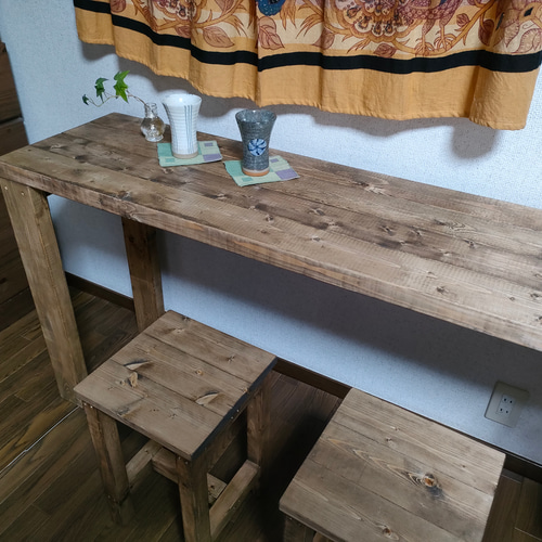アンティーク＆男前】120×36×70 カウンターテーブル《ジャコビーン 