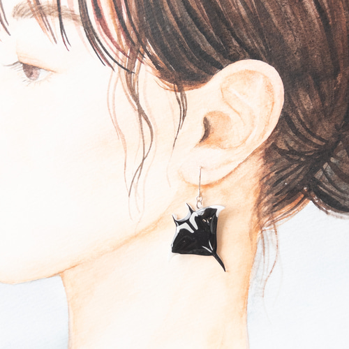 マンタ＊ピアス/イヤリング ピアス（フック・チェーン） ねぎ